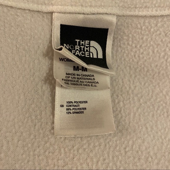 The North Face White Fleece Zip Jacket EUC Medium - Picture 4 of 4
